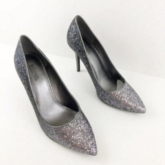 MICHAEL KORS Claire Glitter Pumps Gunmetal  - Picture 2 of 8